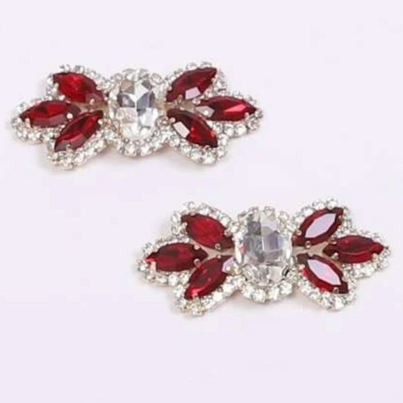 2pc Embellished Elegant rhinestone Shoe Clips - Picture 1 of 5